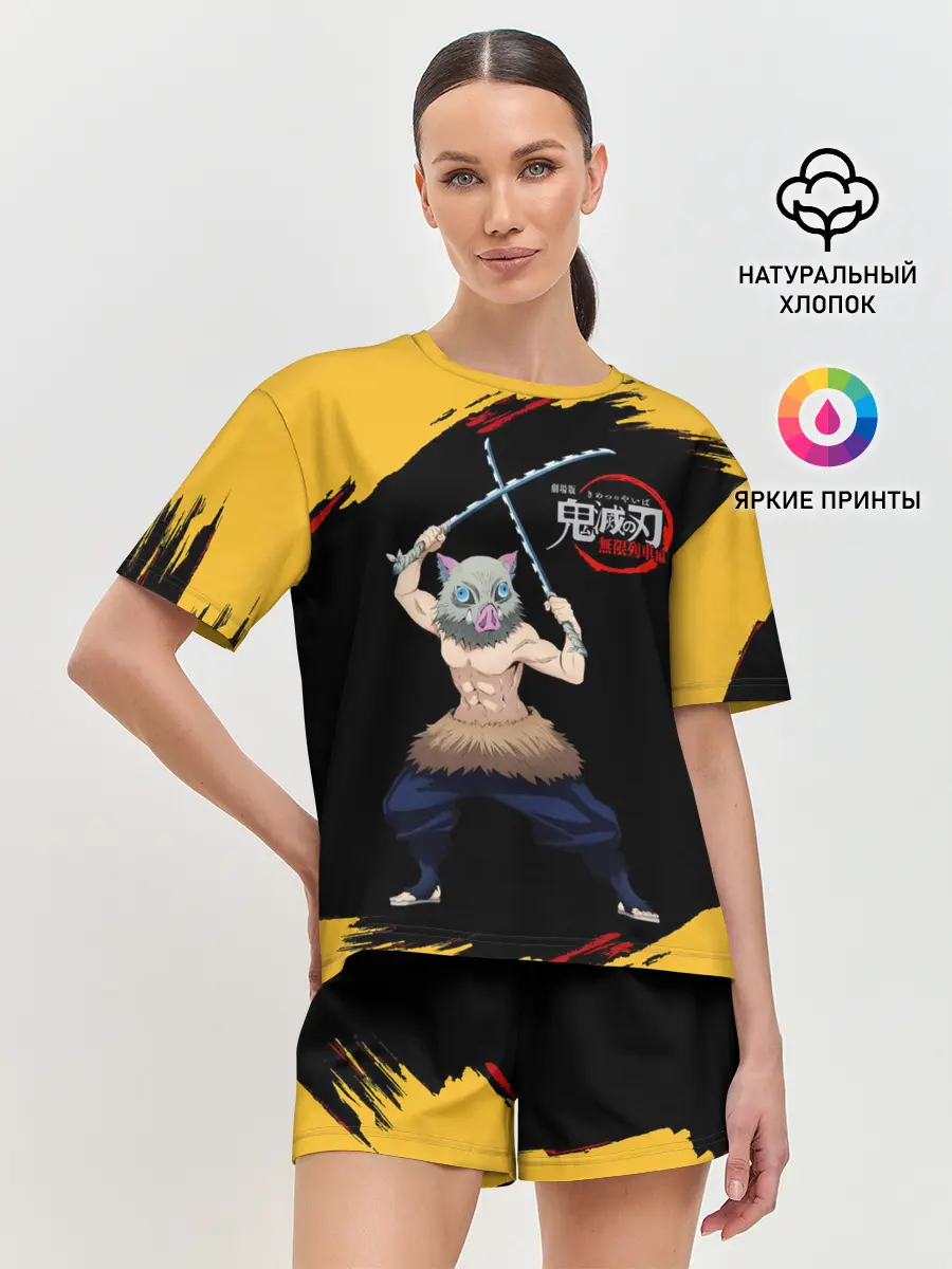 Женская пижама с шортами / Иноске Хашибира Kimetsu no Yaiba