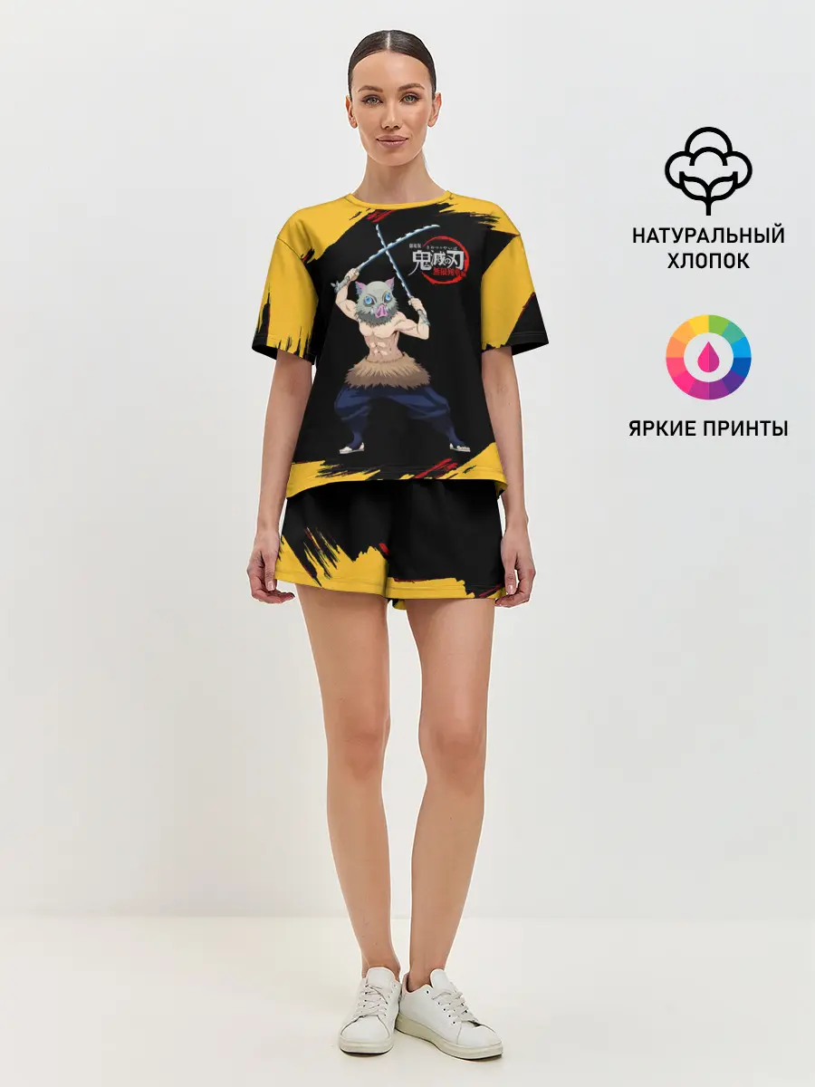 Женская пижама с шортами / Иноске Хашибира Kimetsu no Yaiba