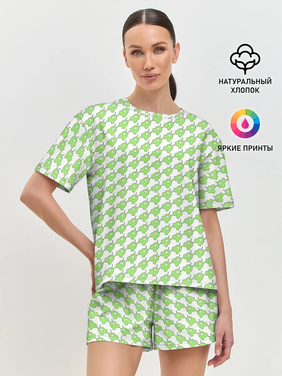 Женская пижама с шортами / Мозговые слизни