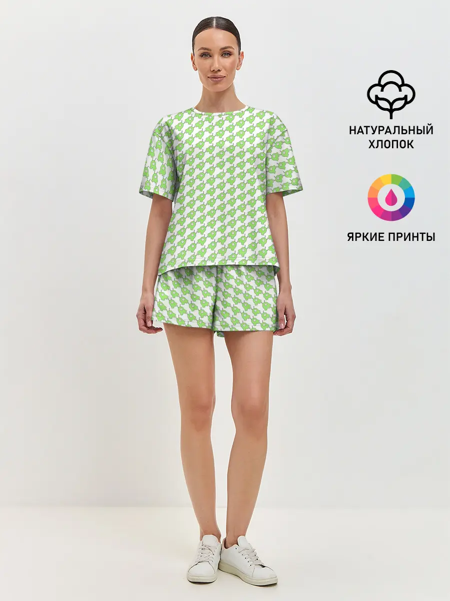 Женская пижама с шортами / Мозговые слизни