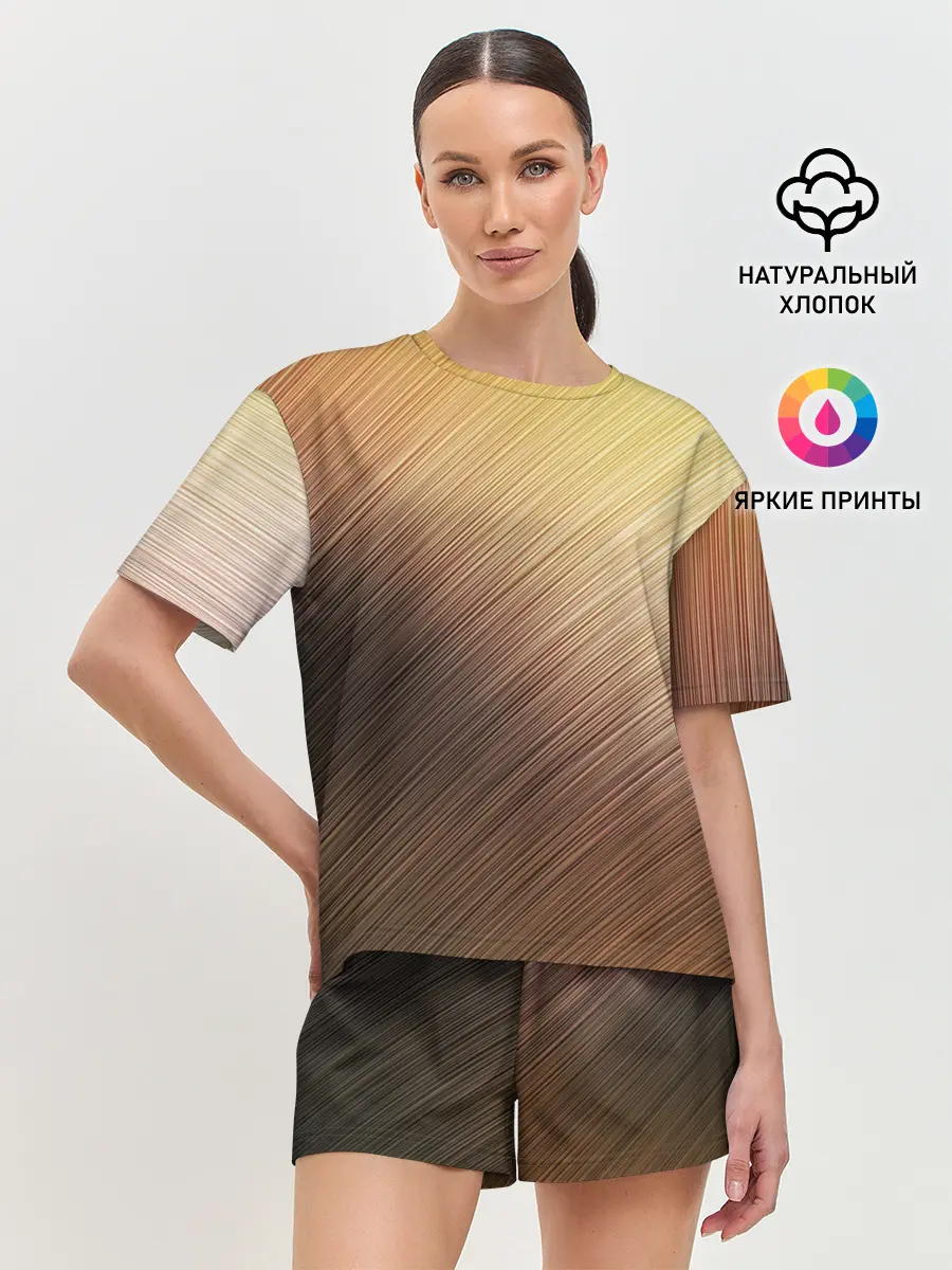 Женская пижама с шортами / Texture. Sun Glare