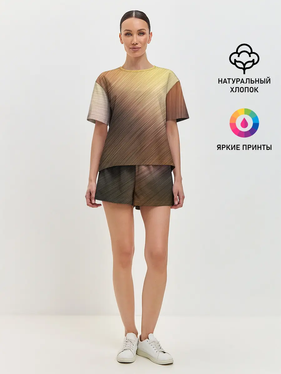 Женская пижама с шортами / Texture. Sun Glare