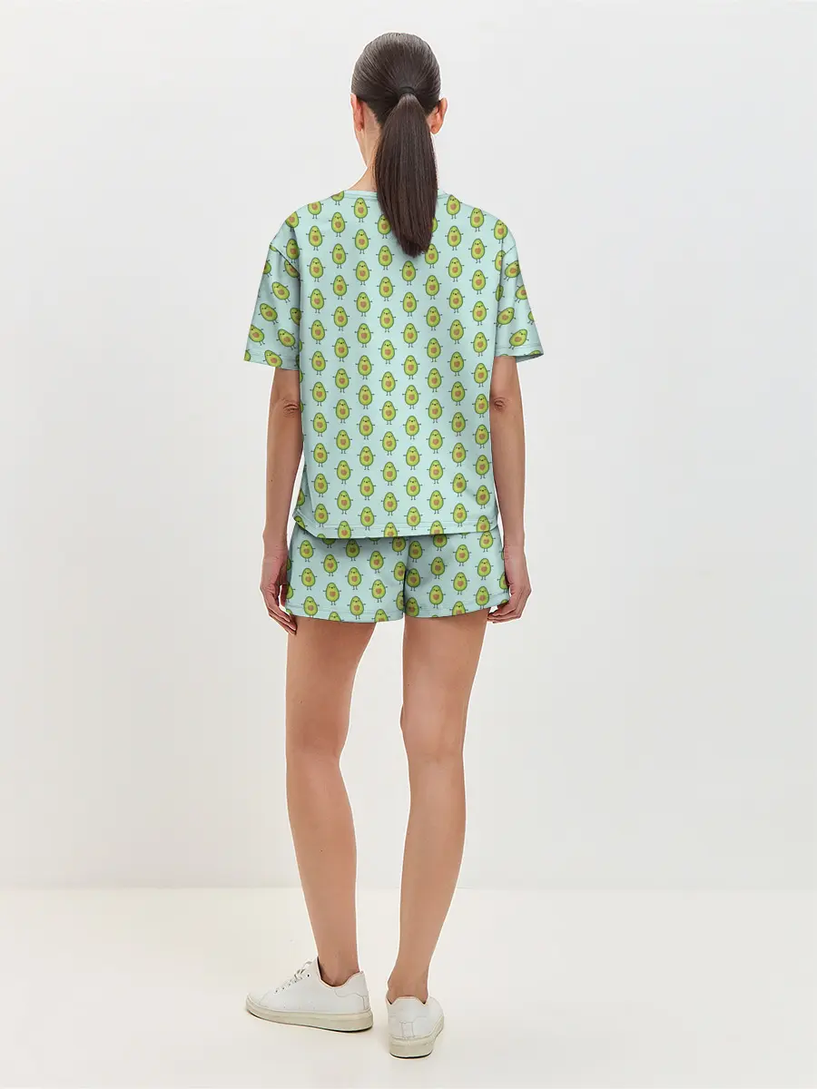 Женская пижама с шортами / Авокадики