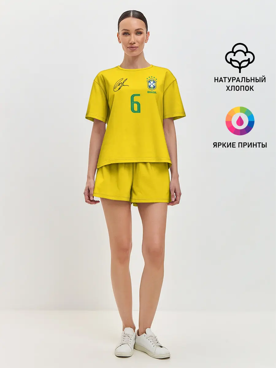 Женская пижама с шортами / Р. Карлос | футболка сборной