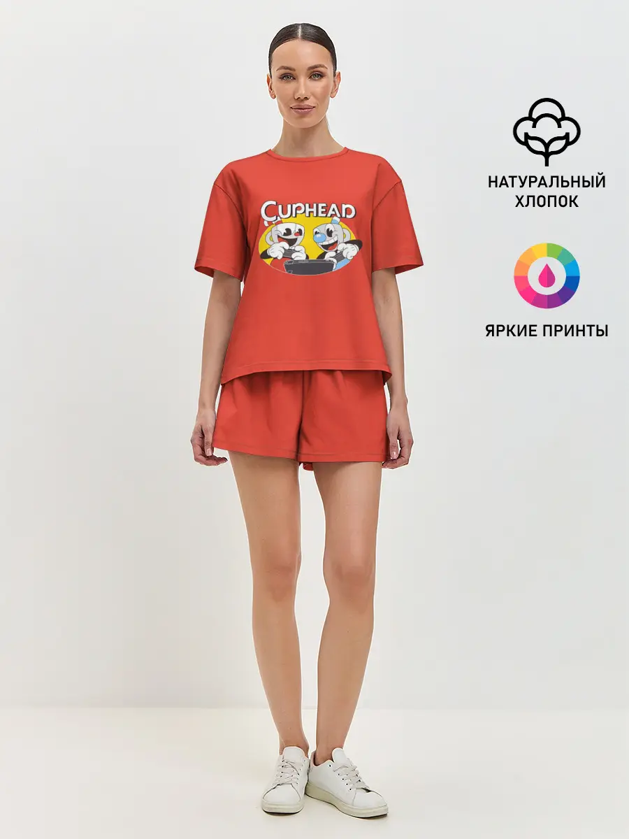 Женская пижама с шортами / Cuphead
