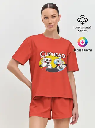 Женская пижама с шортами / Cuphead