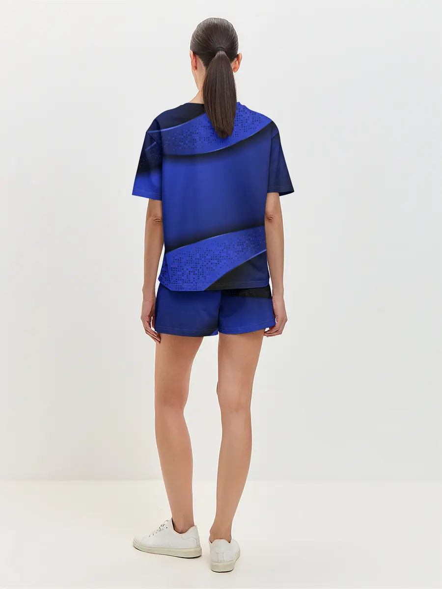 Женская пижама с шортами / 3D BLUE Вечерний синий цвет