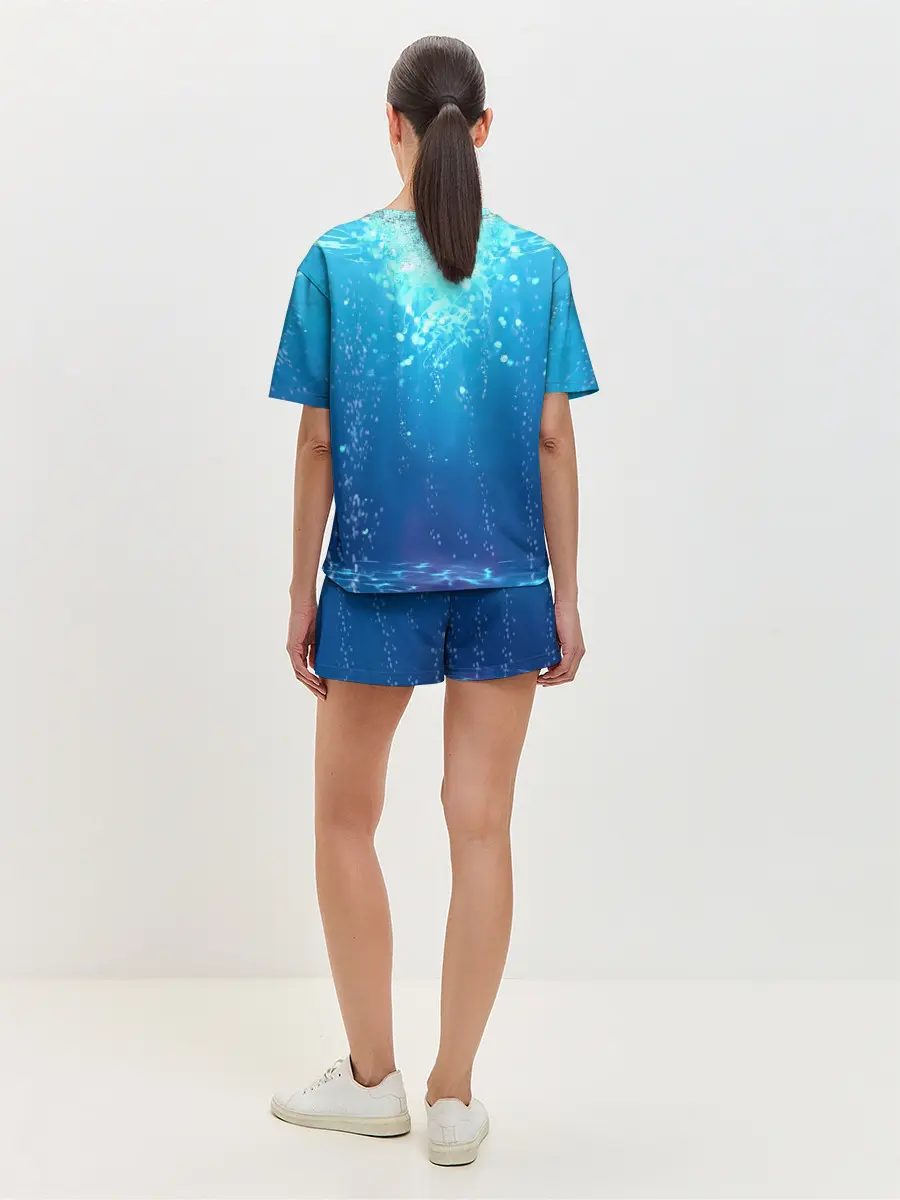Женская пижама с шортами / Дыхание Воды - Гию Томиока