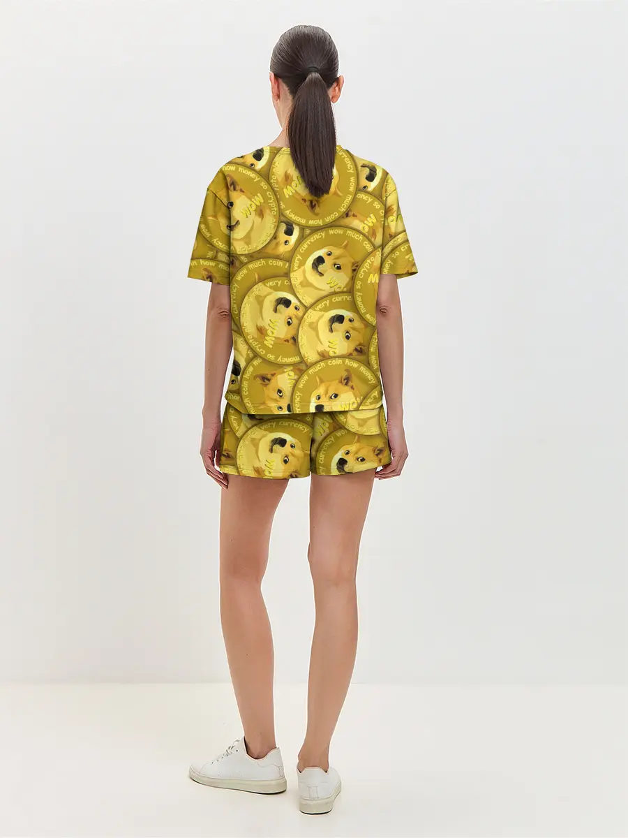 Женская пижама с шортами / DOGECOIN / DOGE / ДОГИКОИН