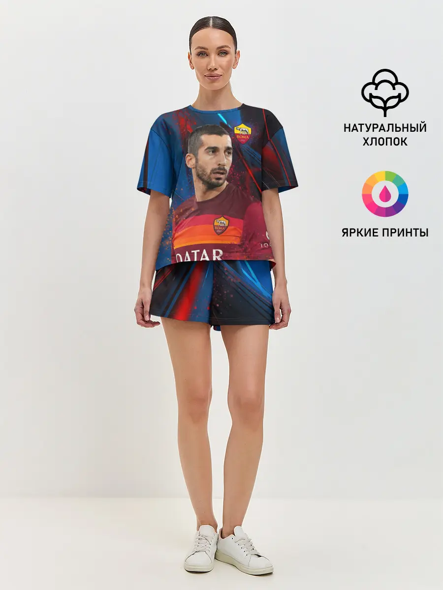 Женская пижама с шортами / Henrikh Mkhitaryan | Roma