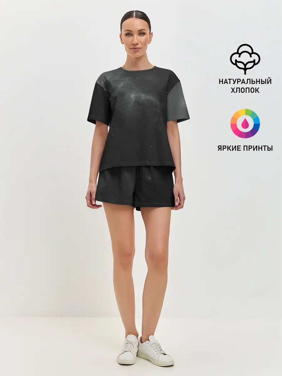 Женская пижама с шортами / Бескрайний космос