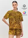 Женская пижама с шортами / Сусальное золото