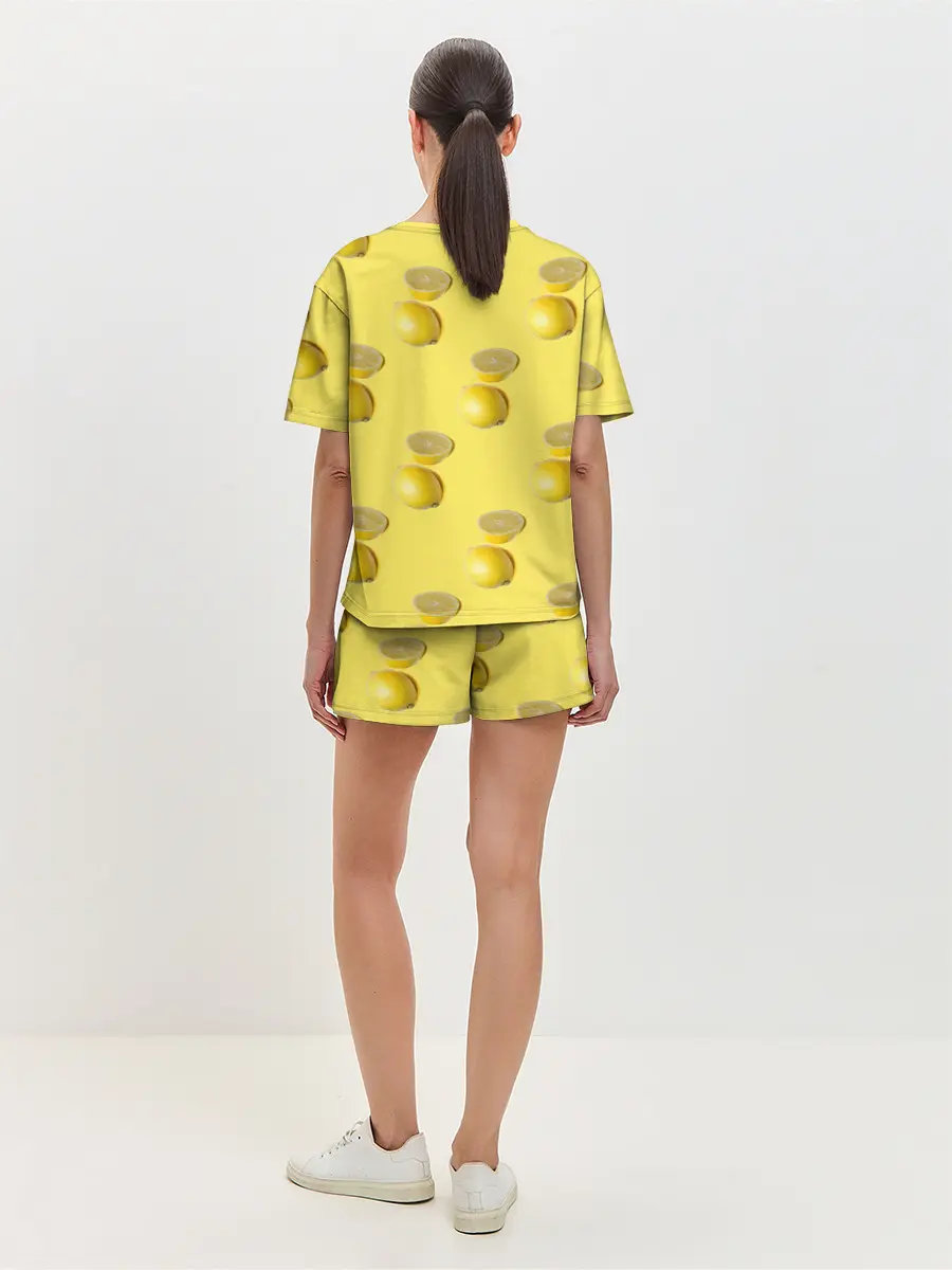 Женская пижама с шортами / Летние лимоны