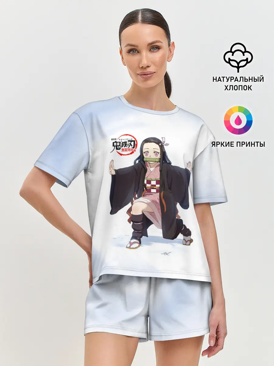 Женская пижама с шортами / Nezuko Kamado Kimetsu no Yaiba