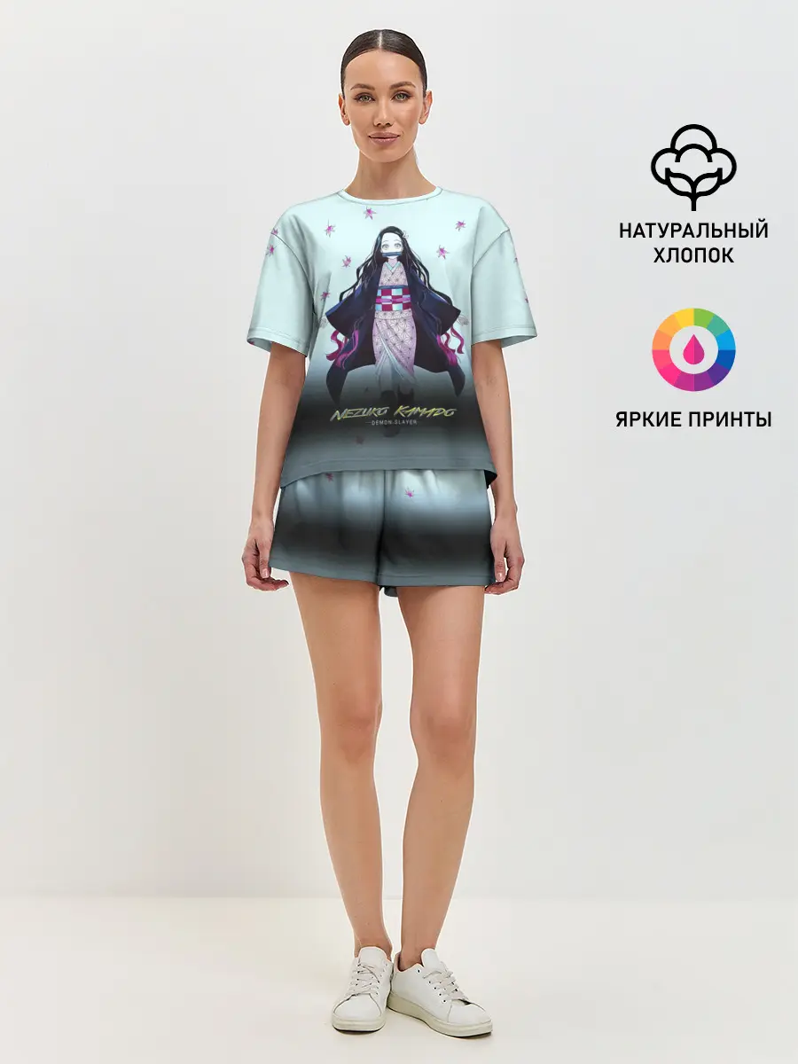 Женская пижама с шортами / Nezuko Kamado Demon Slayer
