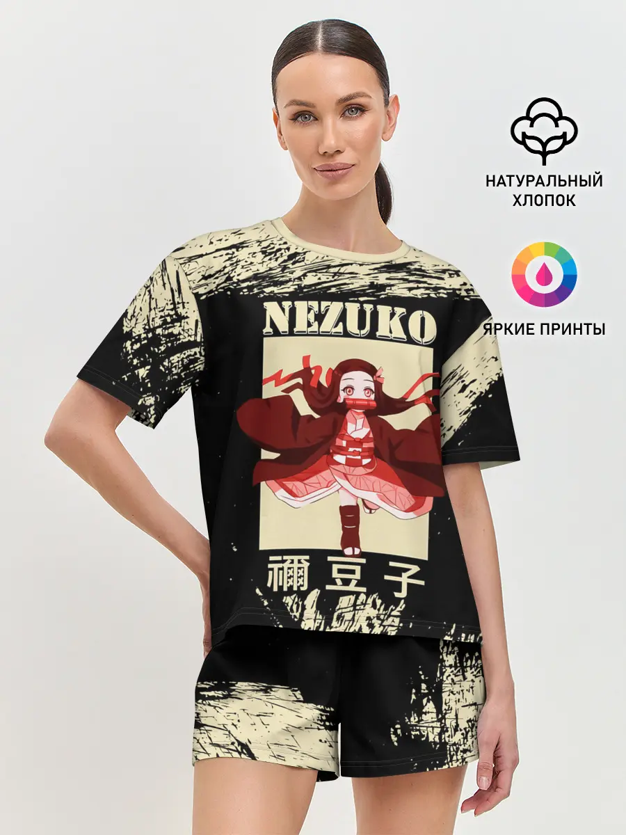 Женская пижама с шортами / NEZUKO | Kimetsu no Yaiba