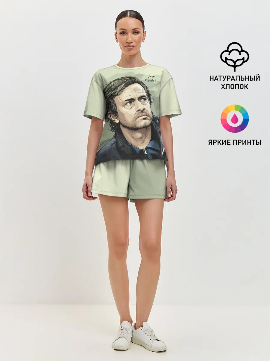 Женская пижама с шортами / Размышления о футболе Моуринью