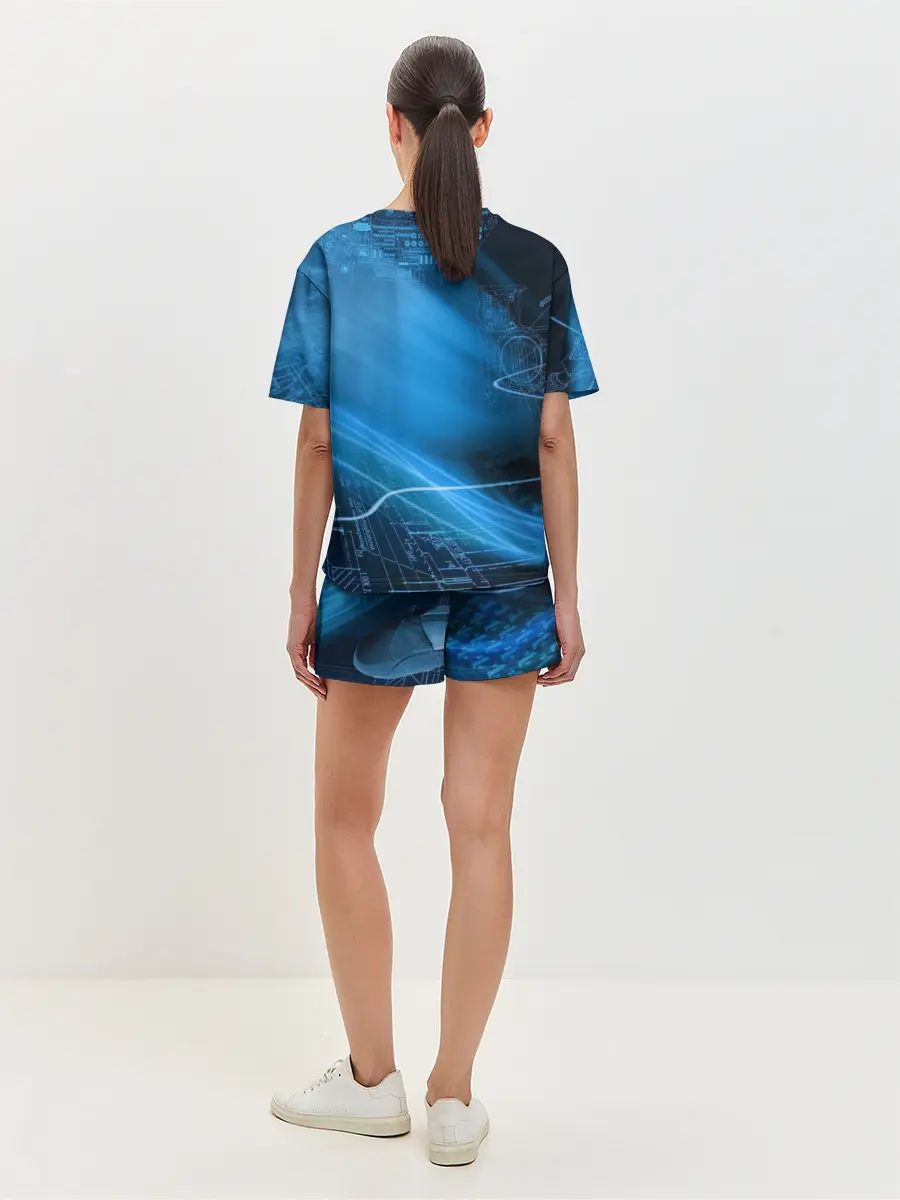 Женская пижама с шортами / Чертеж