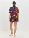 Женская пижама с шортами / Цветы - шестеренки