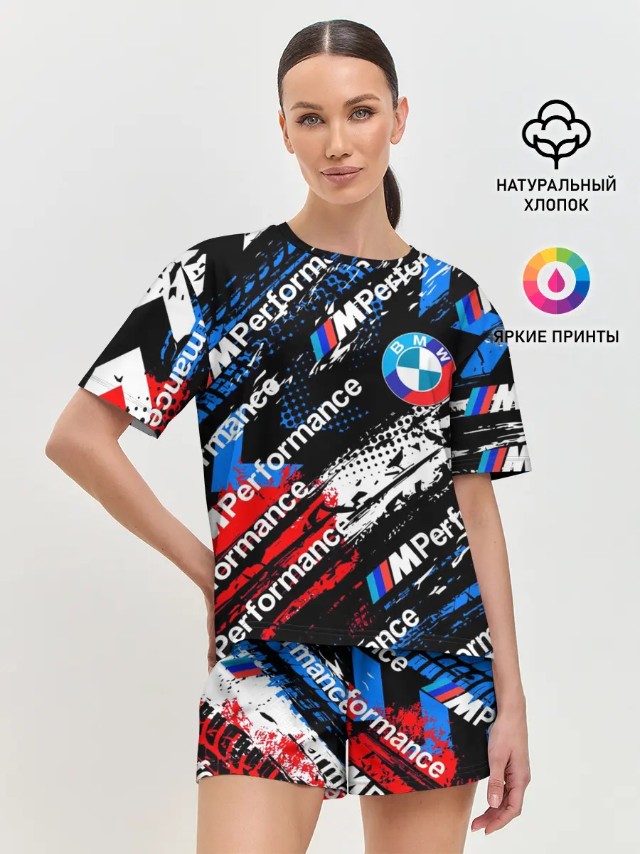 Женская пижама с шортами / BMW M PERFORMANCE / БМВ ГРАНЖ