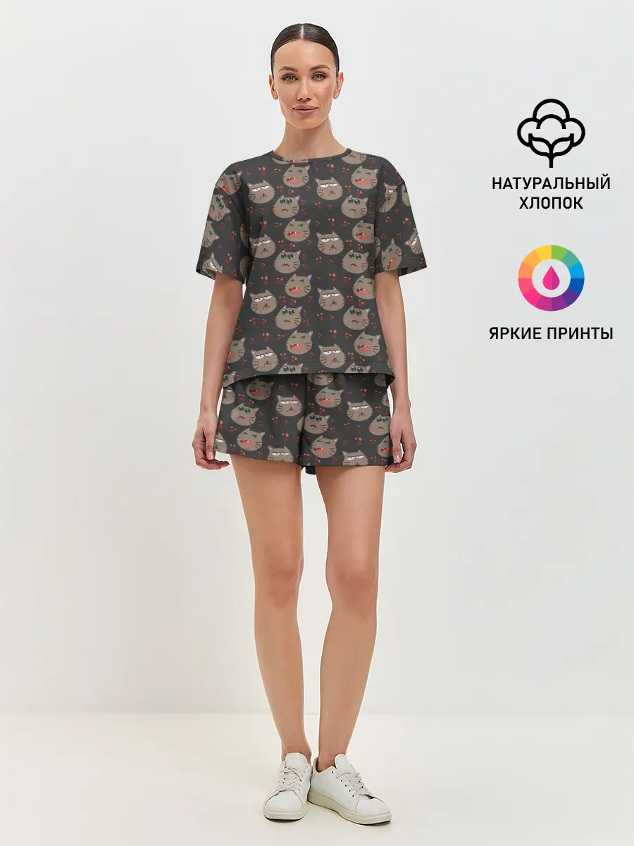 Женская пижама с шортами / Котомания YES