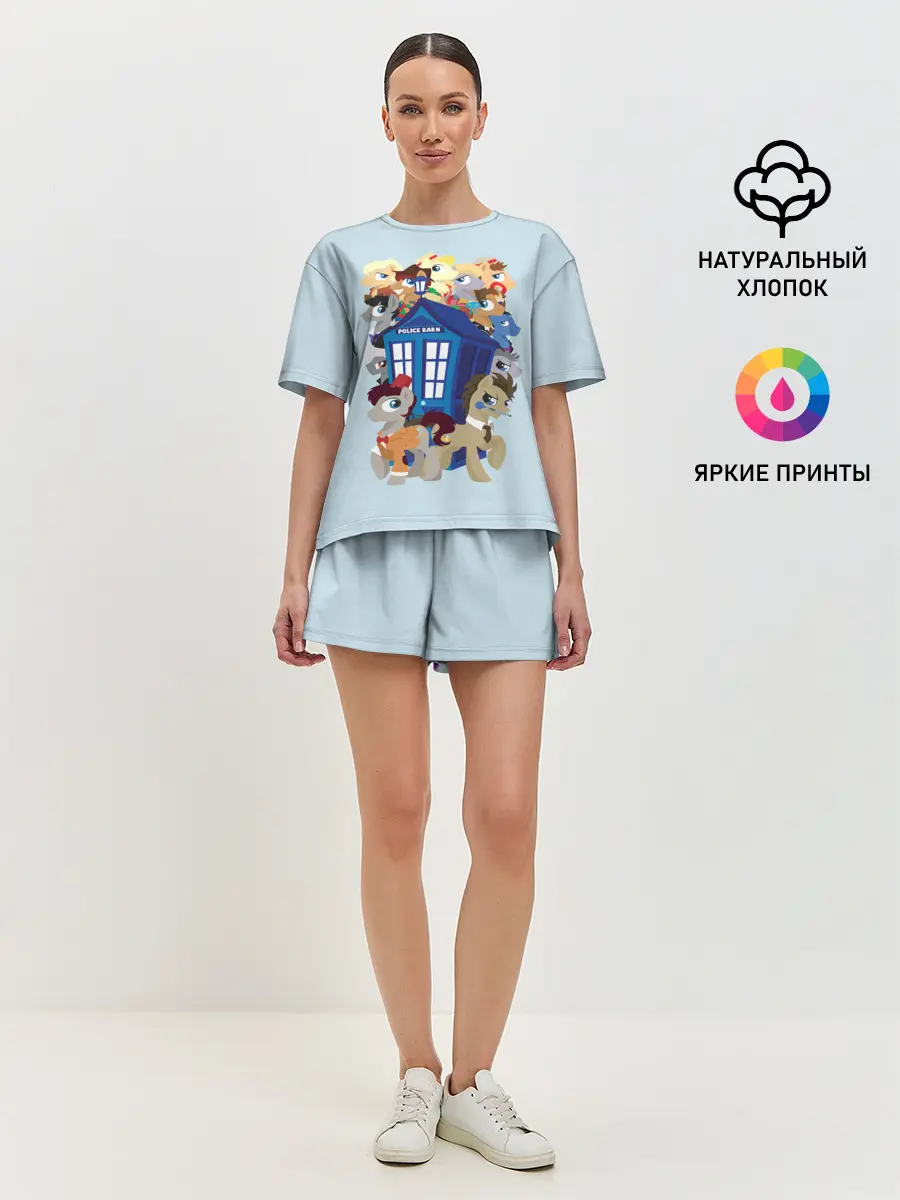 Женская пижама с шортами / My little pony x Doctor Who