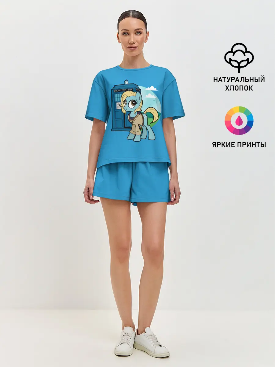Женская пижама с шортами / Пони х Доктор Кто