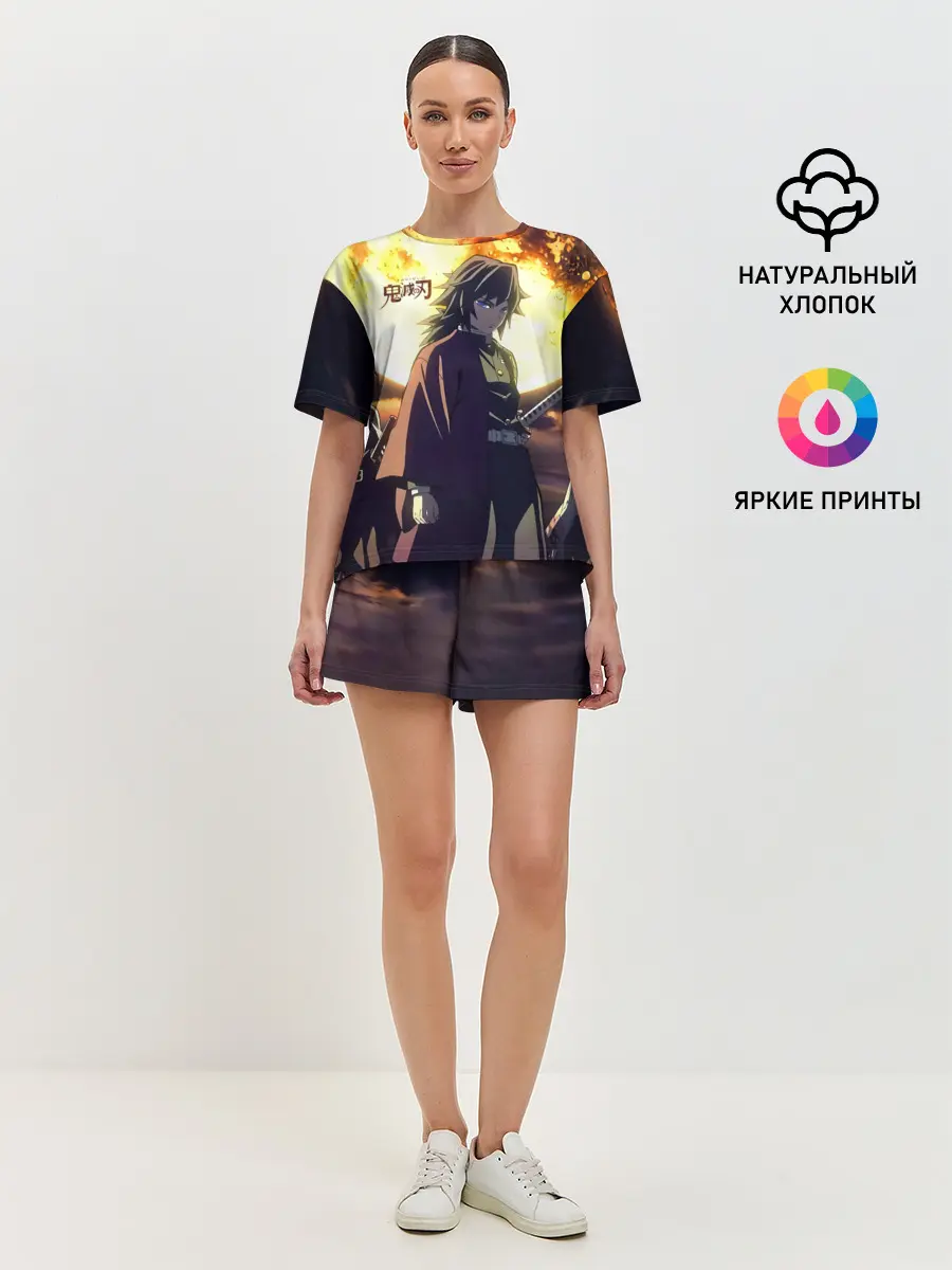 Женская пижама с шортами / Demon Slayer: Kimetsu no Yaiba
