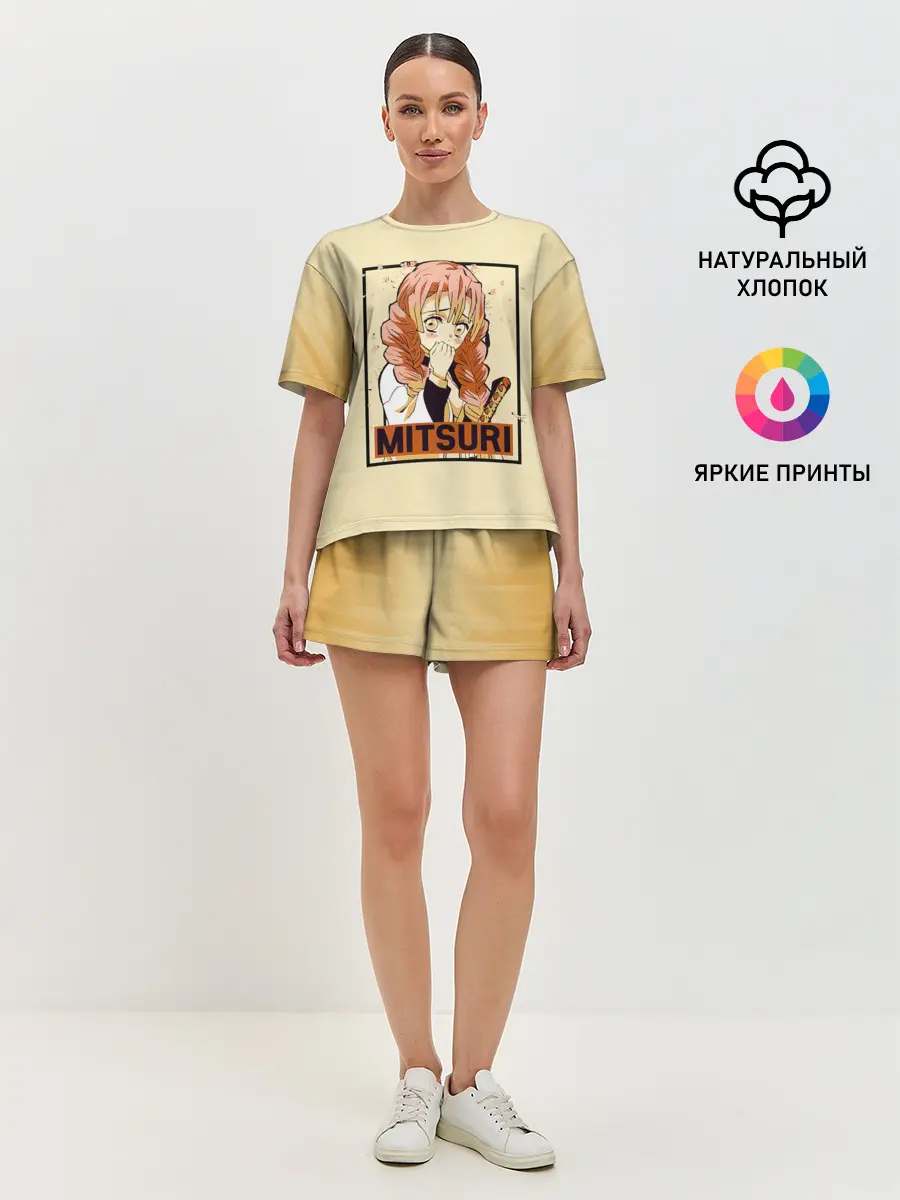 Женская пижама с шортами / Mitsuri Kanroji | Kimetsu no Yaiba