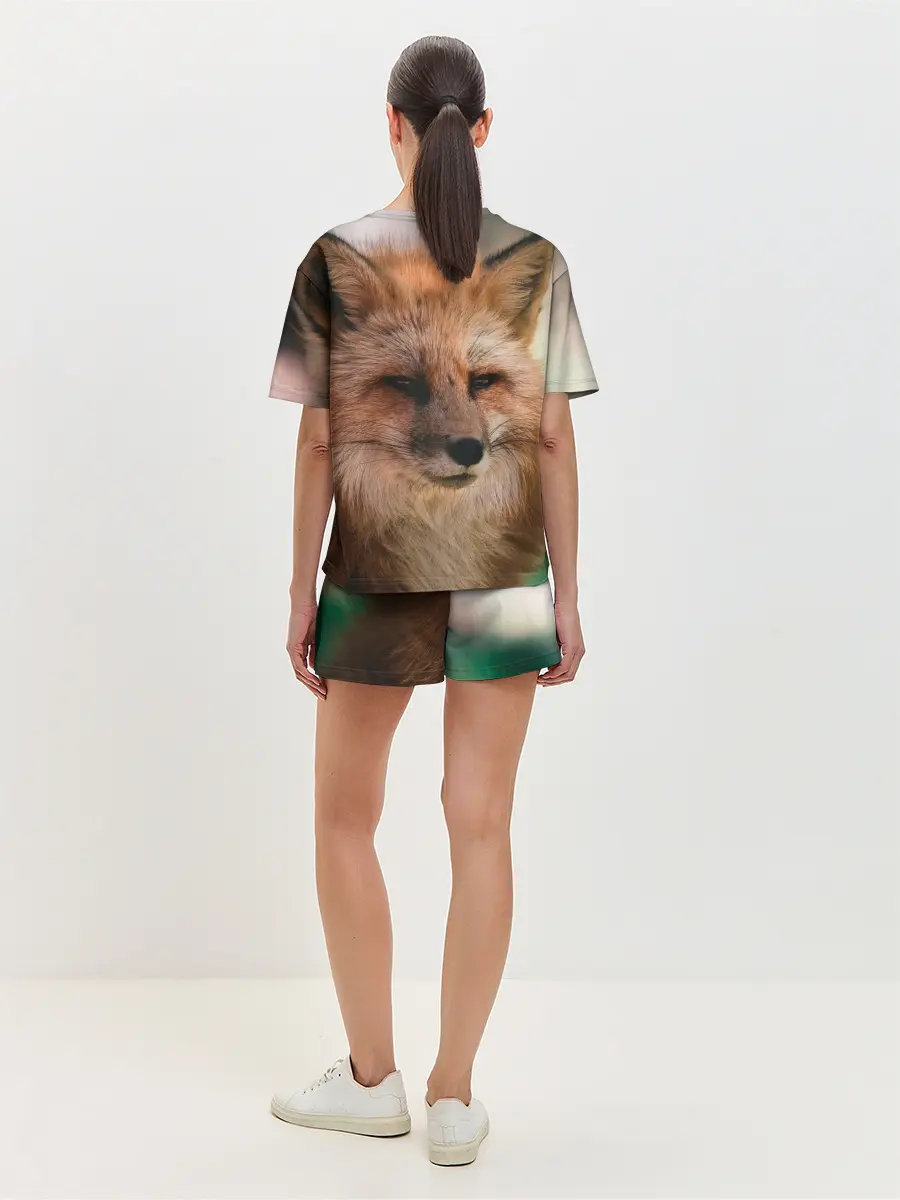 Женская пижама с шортами / Строгая лисица