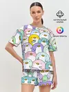 Женская пижама с шортами / Пингвины