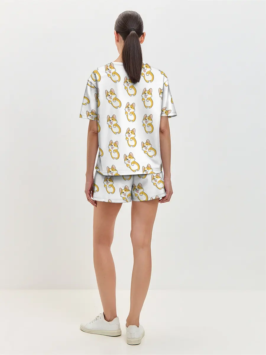 Женская пижама с шортами / Собаки | Корги