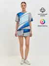 Женская пижама с шортами / 3D AQUA БРОНЯ ОБЪЕМНЫЕ СОТЫ