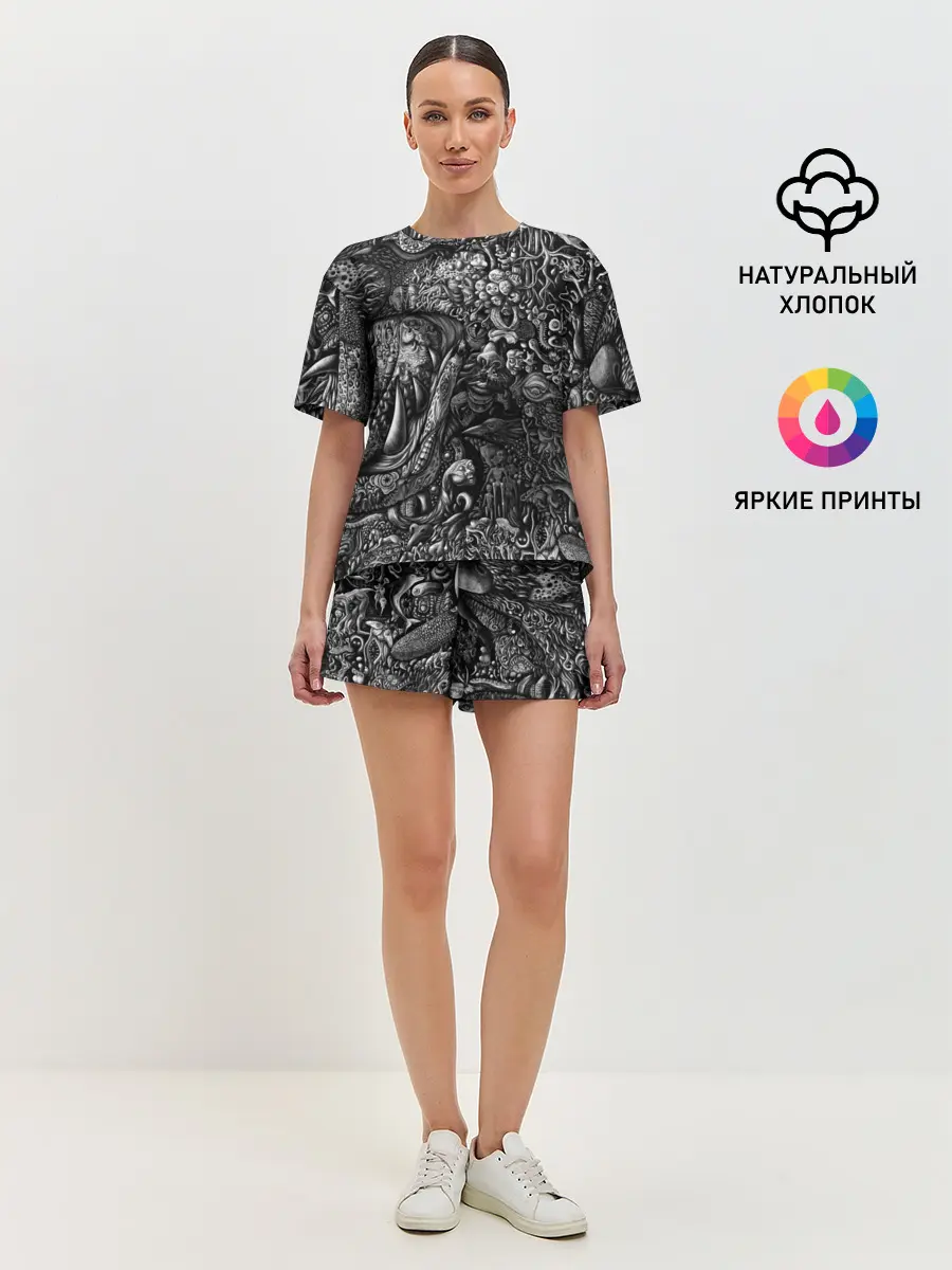 Женская пижама с шортами / Безумие