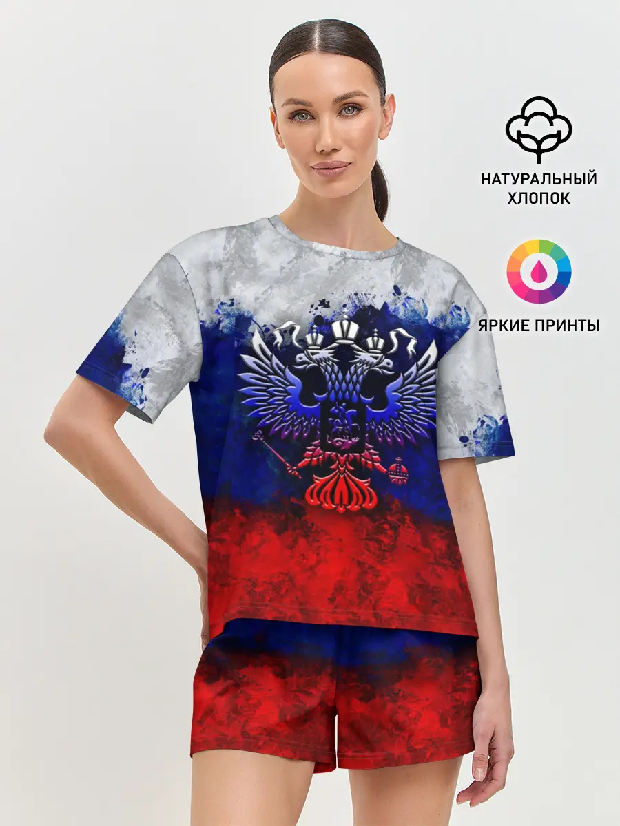 Женская пижама с шортами / Россия | Russia | Герб