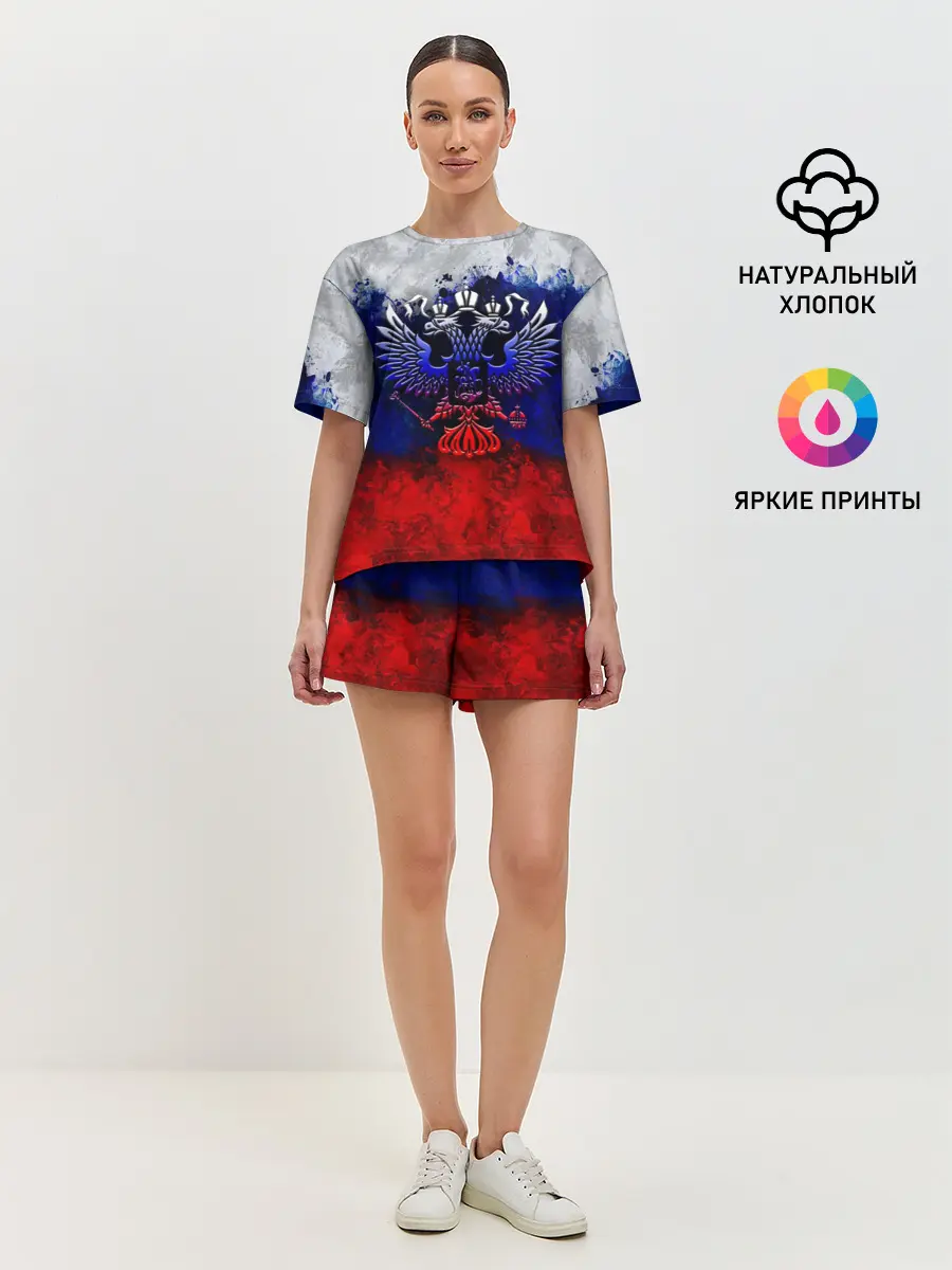 Женская пижама с шортами / Россия | Russia | Герб