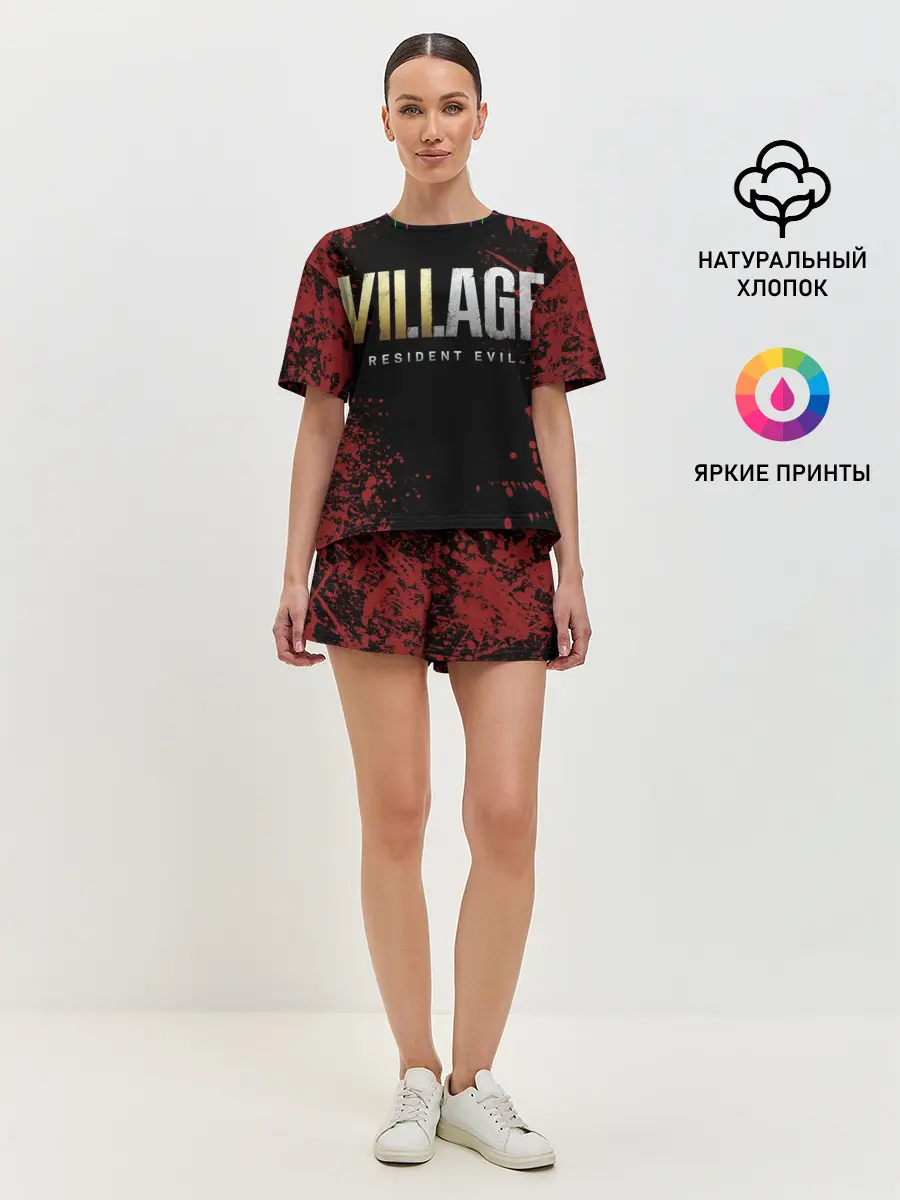 Женская пижама с шортами / Resident Evil Village логотип