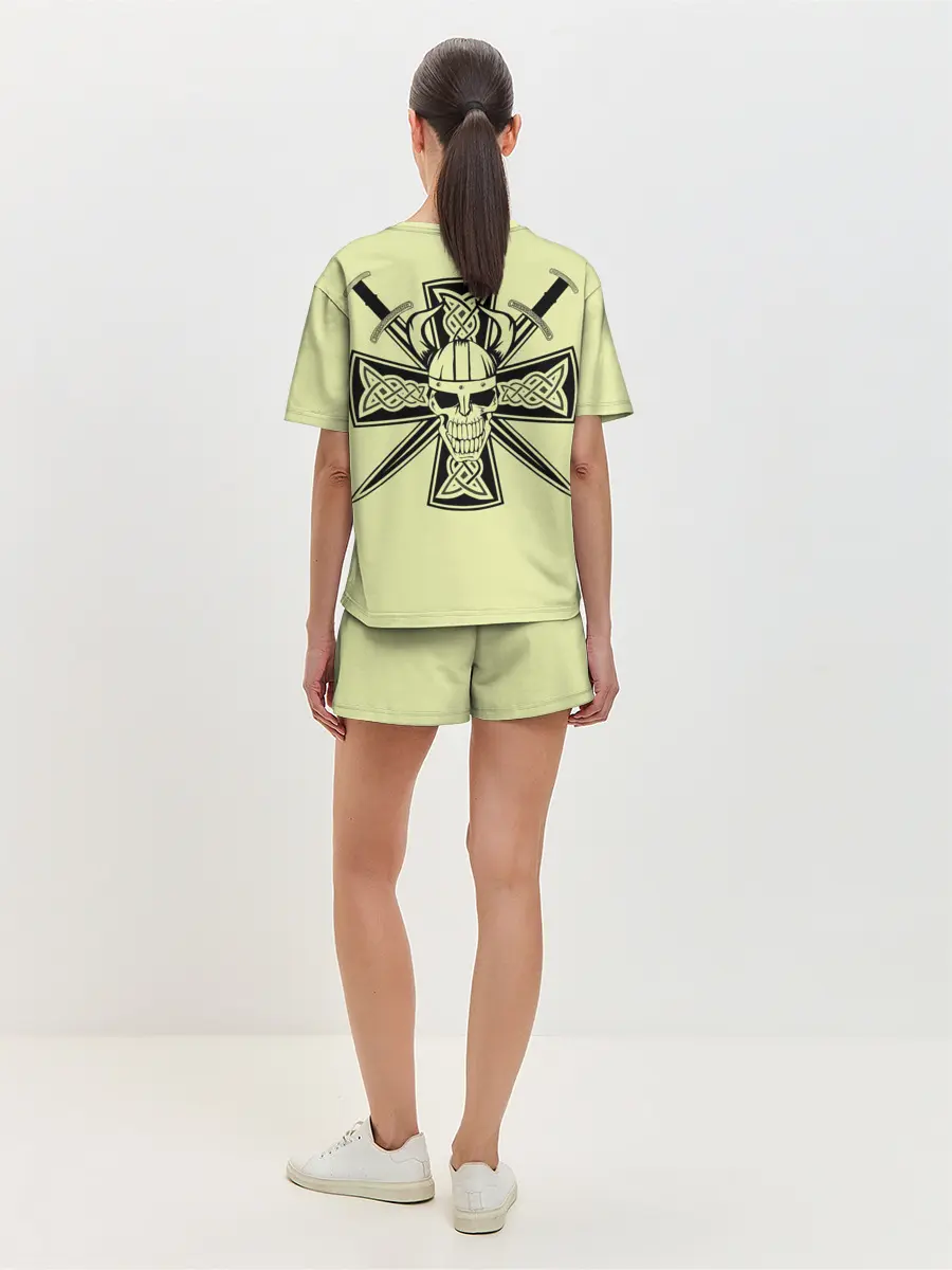 Женская пижама с шортами / кельтский узор