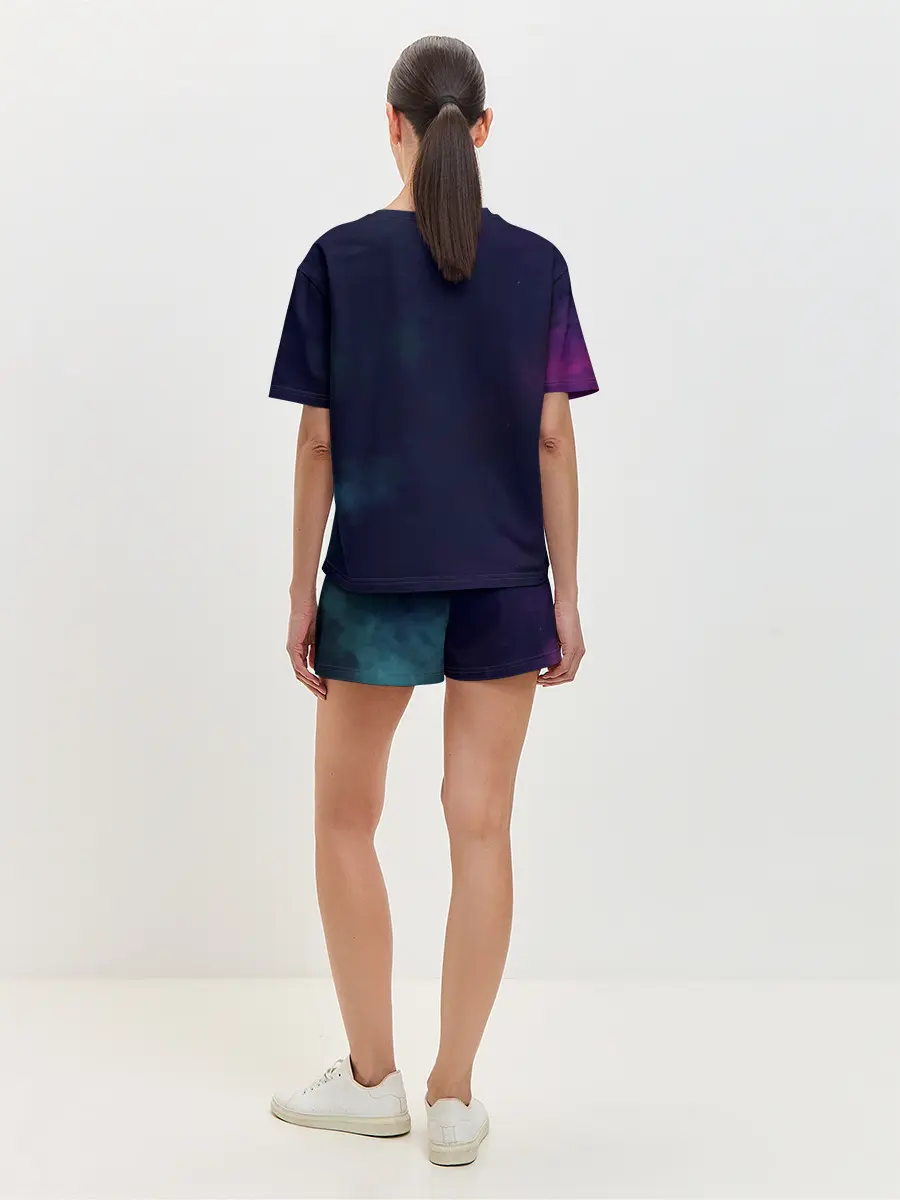 Женская пижама с шортами / Пони в космосе