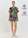 Женская пижама с шортами / Цветочный фон | Пляжная