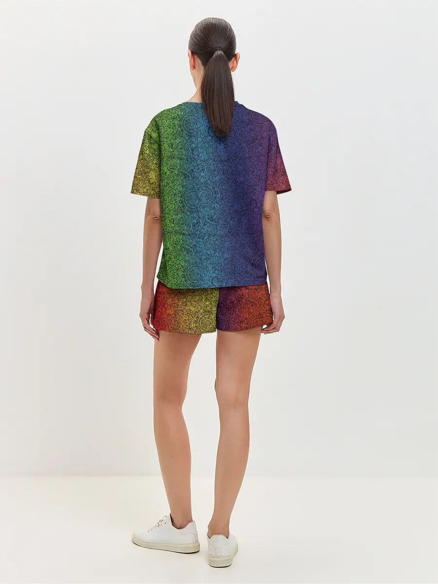 Женская пижама с шортами / Узор