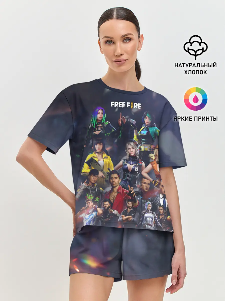 Женская пижама с шортами / Free fire