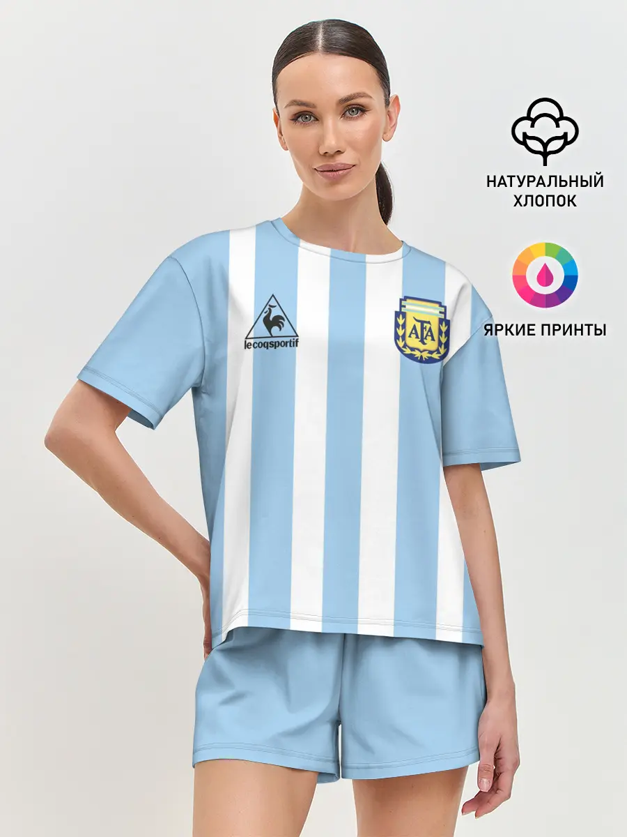 Женская пижама с шортами / Форма Марадоны с автографом