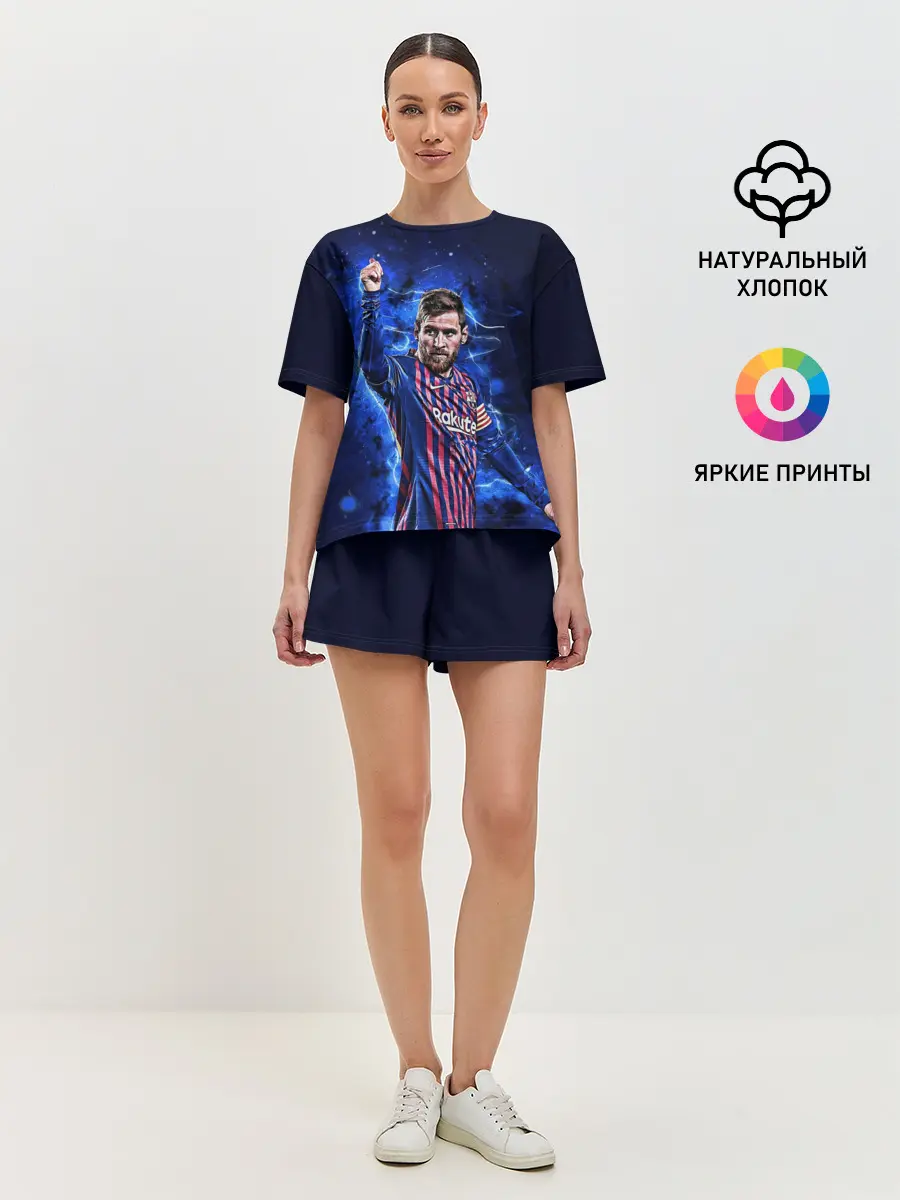 Женская пижама с шортами / Lionel Messi | Barcelona | 10