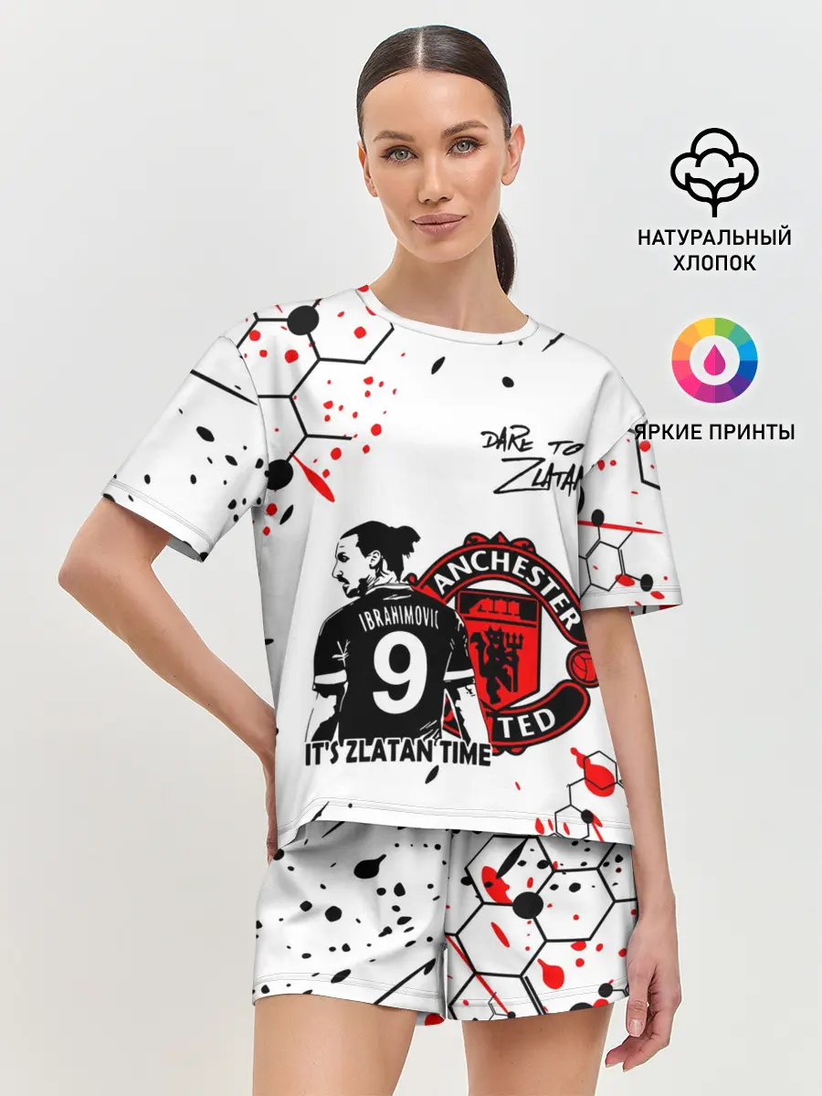 Женская пижама с шортами / ЗЛАТАН ИБРАГИМОВИЧ / МАНЧЕСТЕР