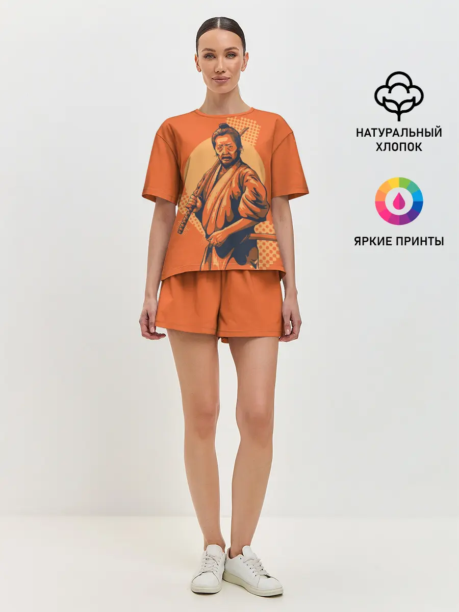 Женская пижама с шортами / Самурай