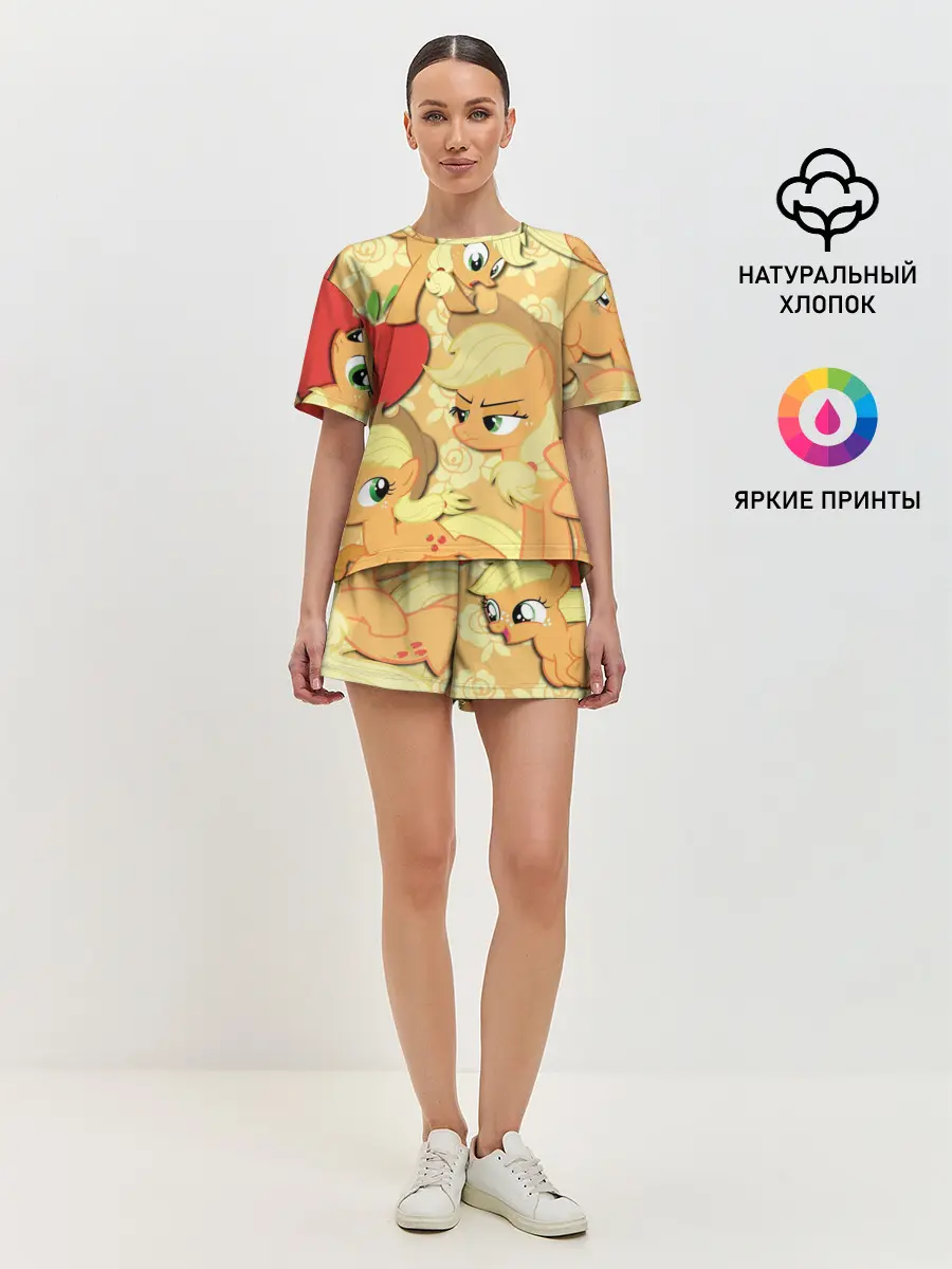 Женская пижама с шортами / Applejack pattern