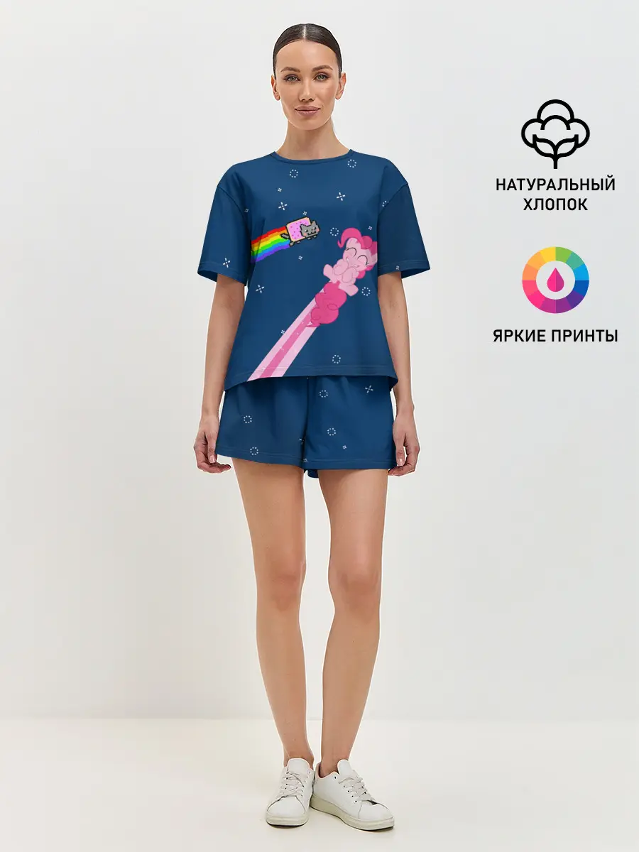 Женская пижама с шортами / Nyan cat x Pony