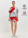 Женская пижама с шортами / 3D SPORT STYLE RED / WHITE