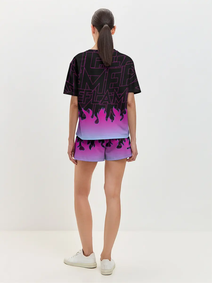 Женская пижама с шортами / РОЗОВОЕ ПЛАМЯ | PINK FLAME